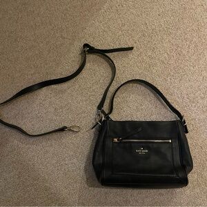 Kate Spade Black Convertible Bag with Gold Accents